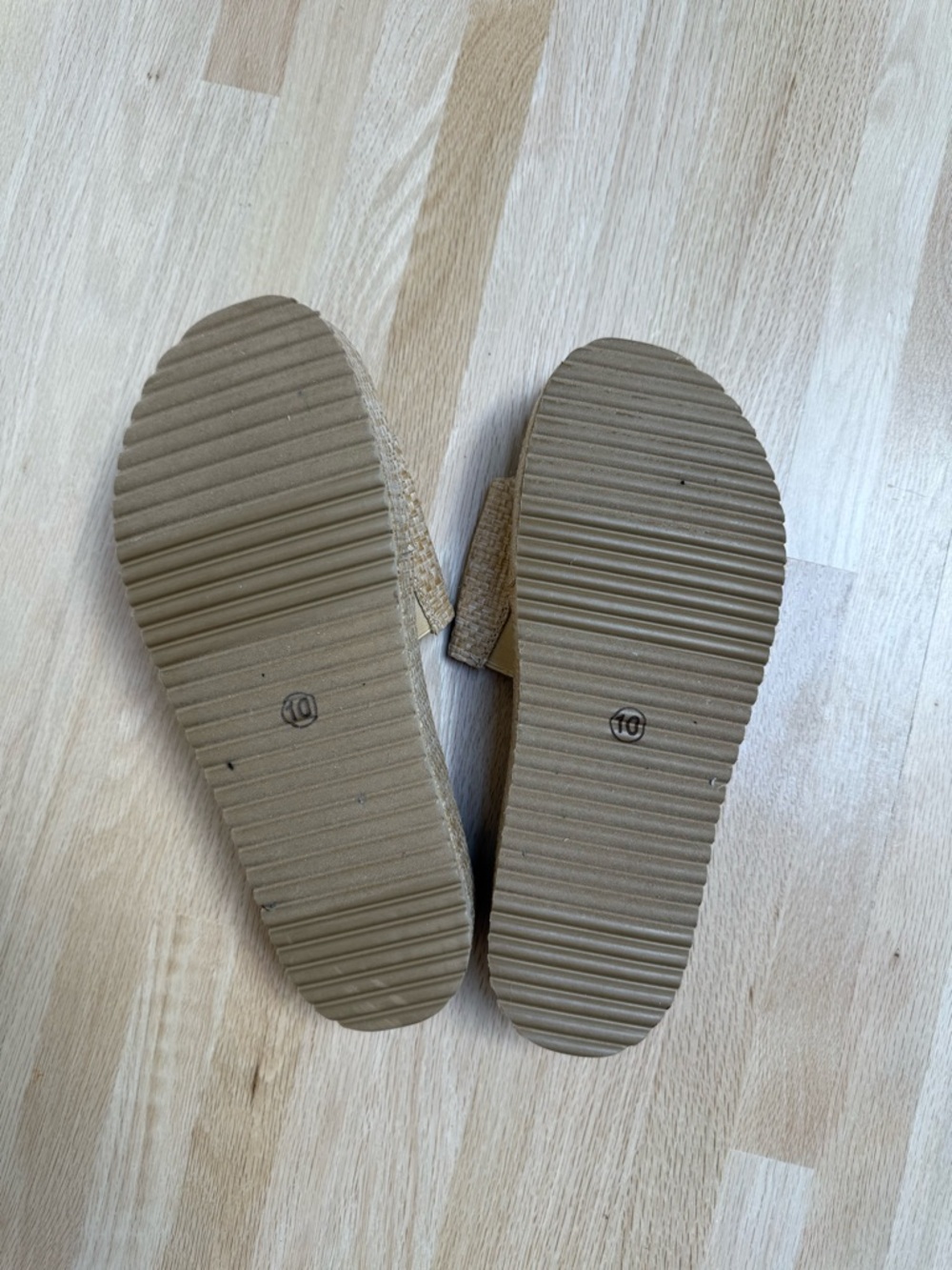 Platform Raffia Slide Sandals - Picture 4 of 6